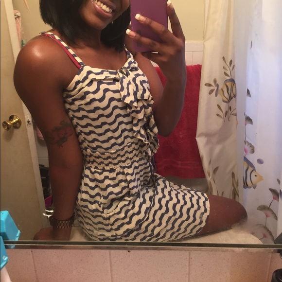 toxik3 Dresses & Skirts - Blue/white striped dress